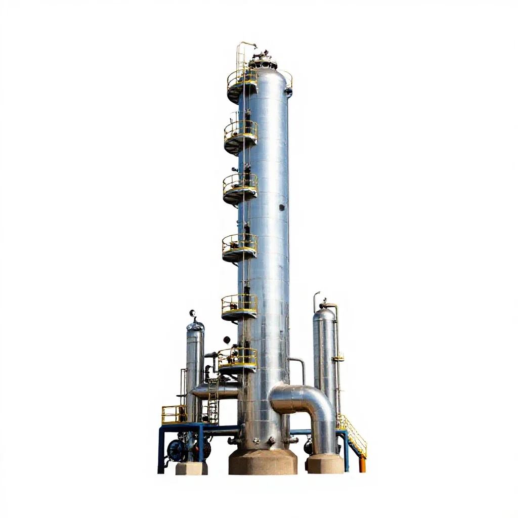 Oil refinery isolated on a white background