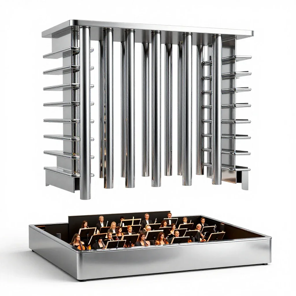 Orchestra pit isolated on a white background