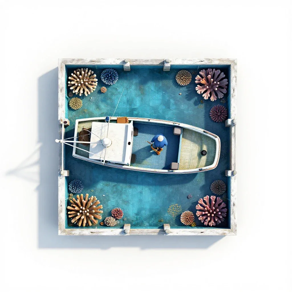 Shrimper isolated on a white background