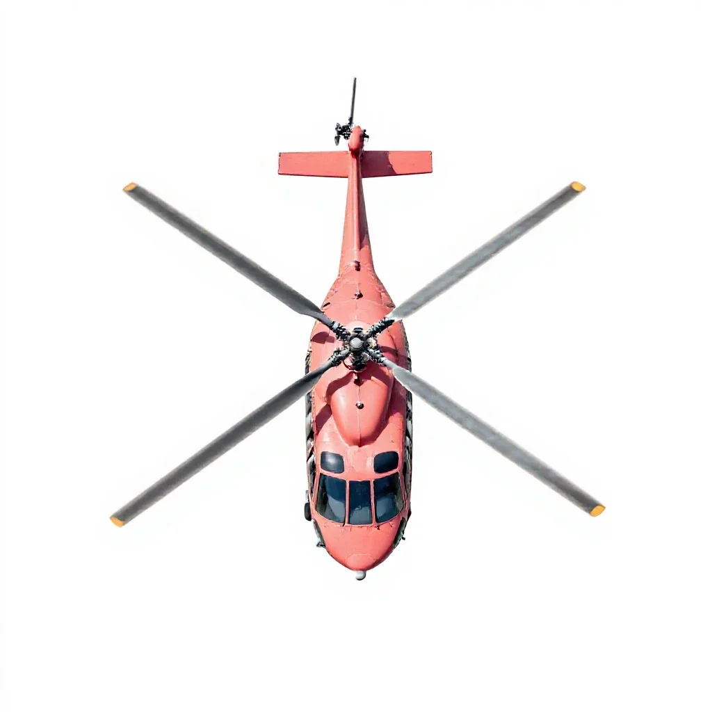 Shuttle helicopter isolated on a white background