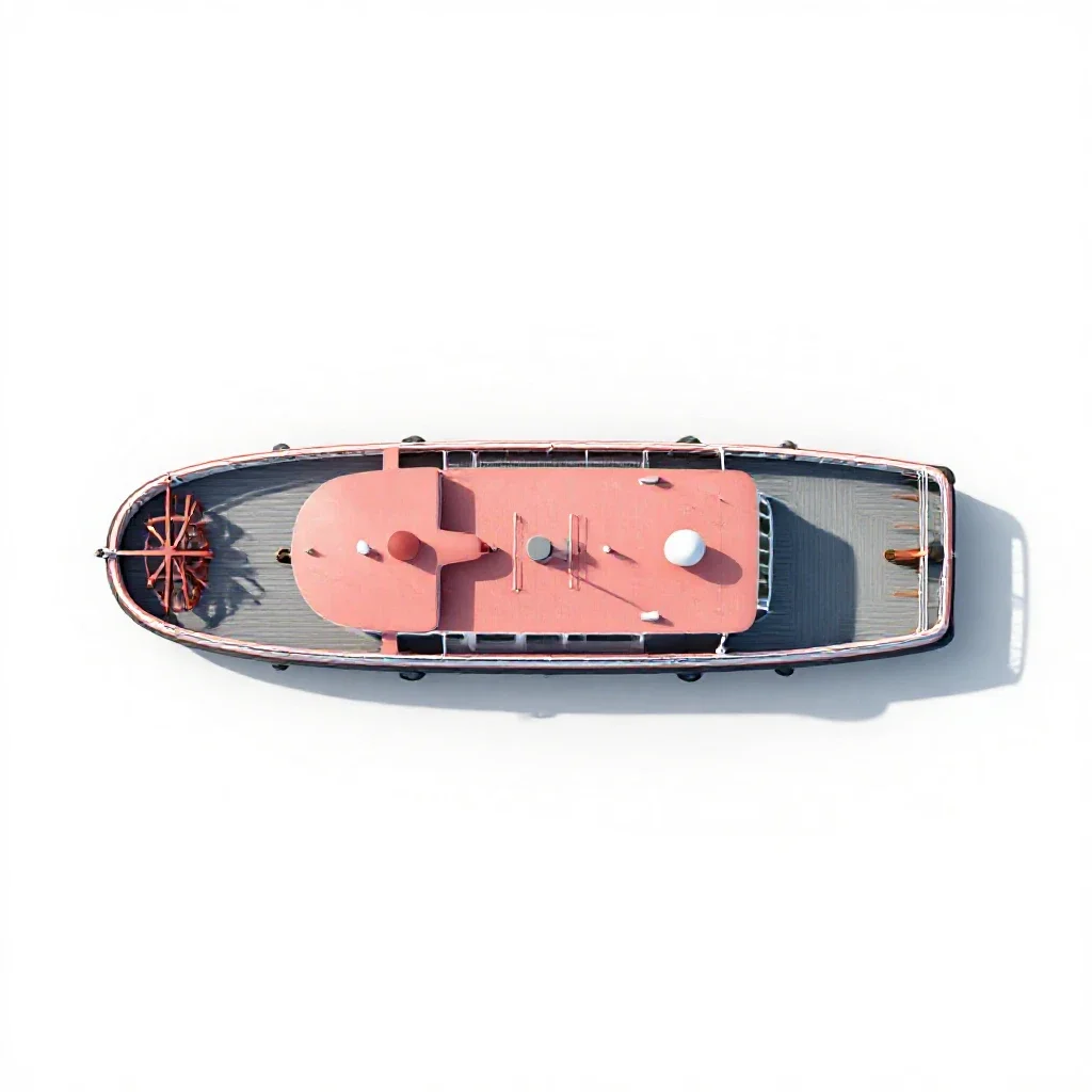 Side-wheeler isolated on a white background