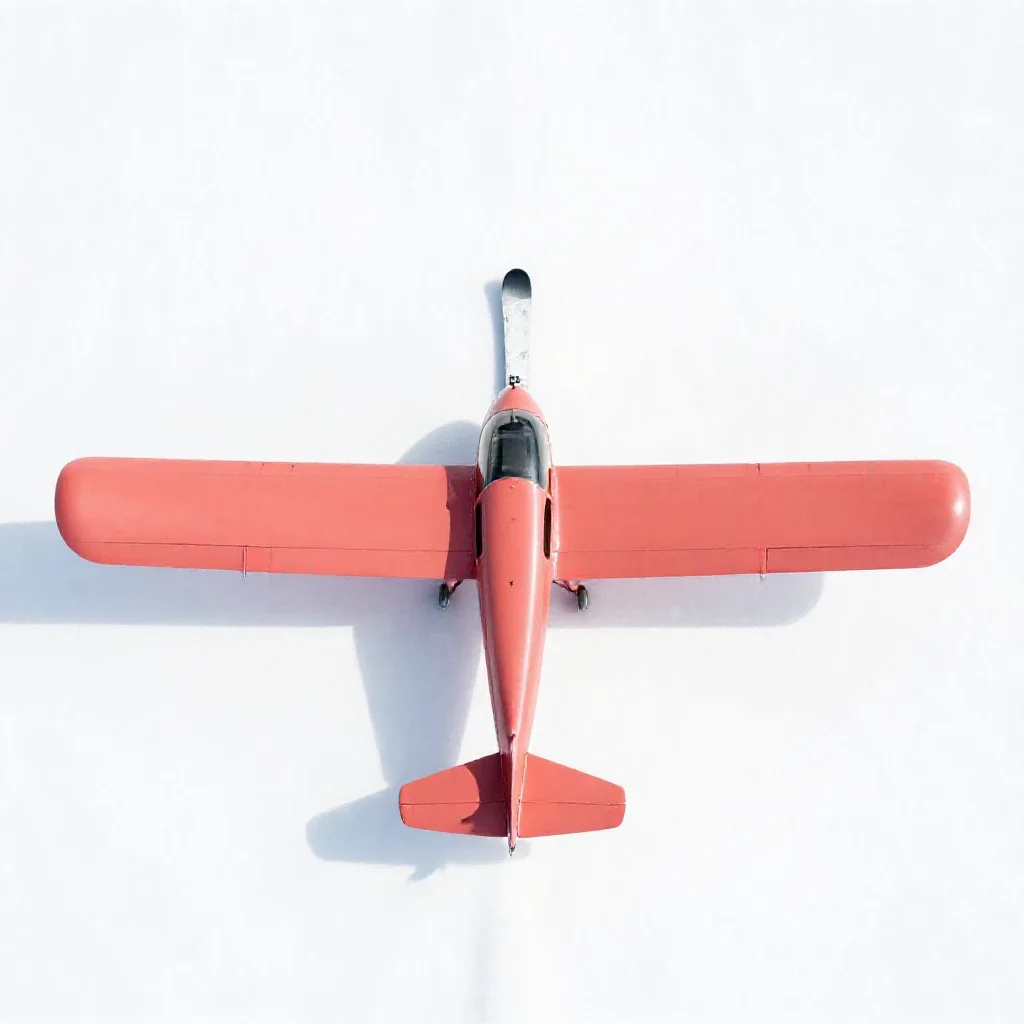 Ski-plane isolated on a white background