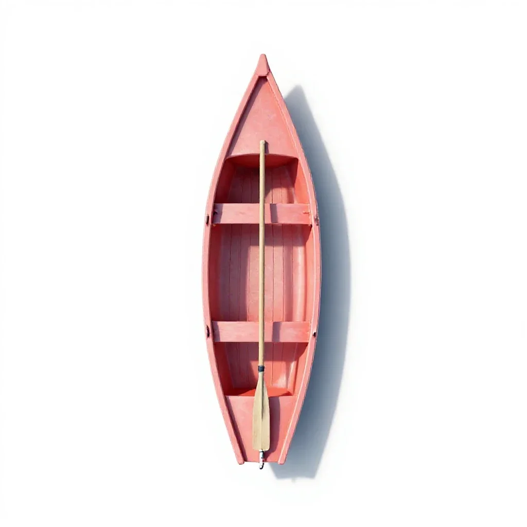 Skiff isolated on a white background