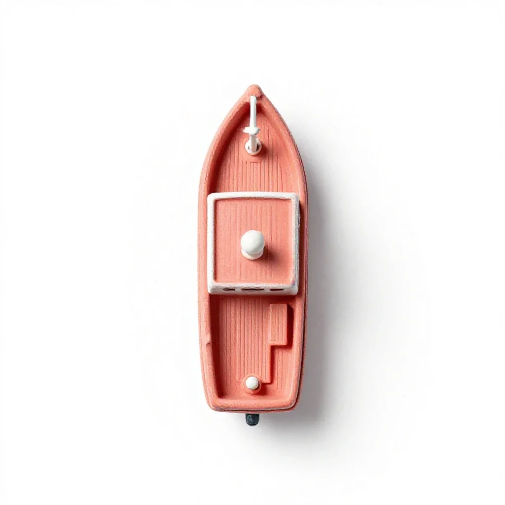 Small ship isolated on a white background