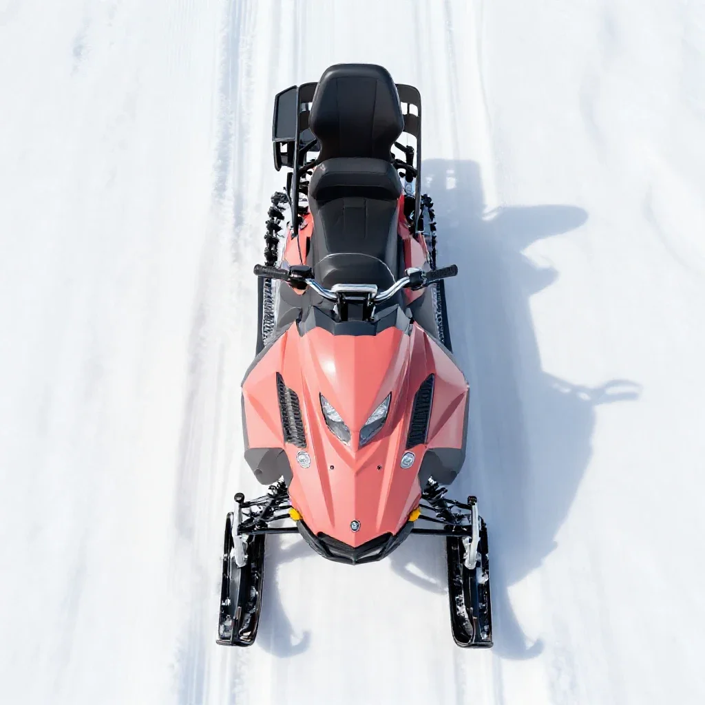 Snowmobile isolated on a white background