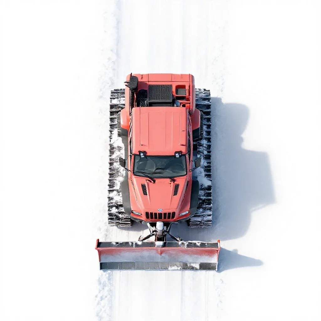 Snowplow isolated on a white background