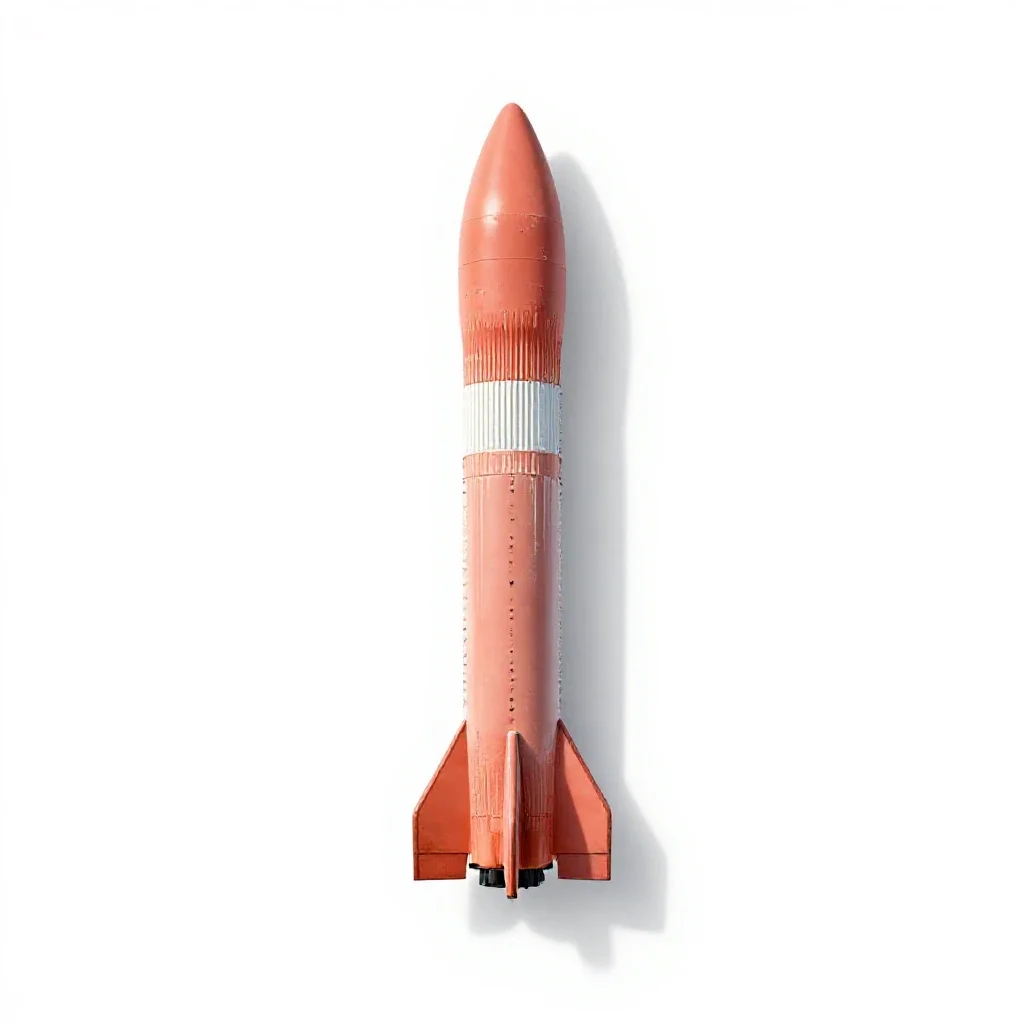 Sounding rocket isolated on a white background