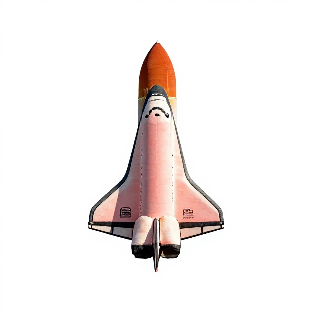 Space shuttle isolated on a white background