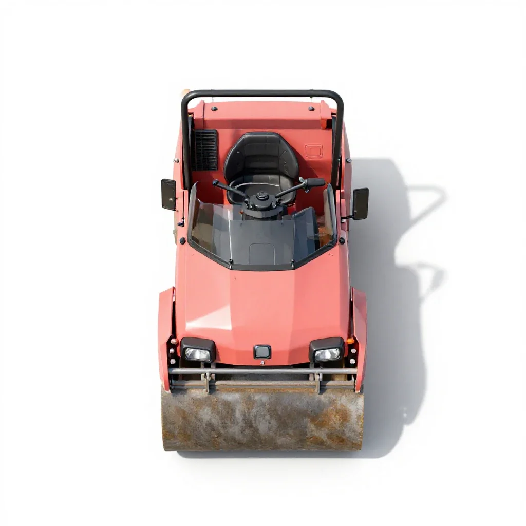 Steamroller isolated on a white background