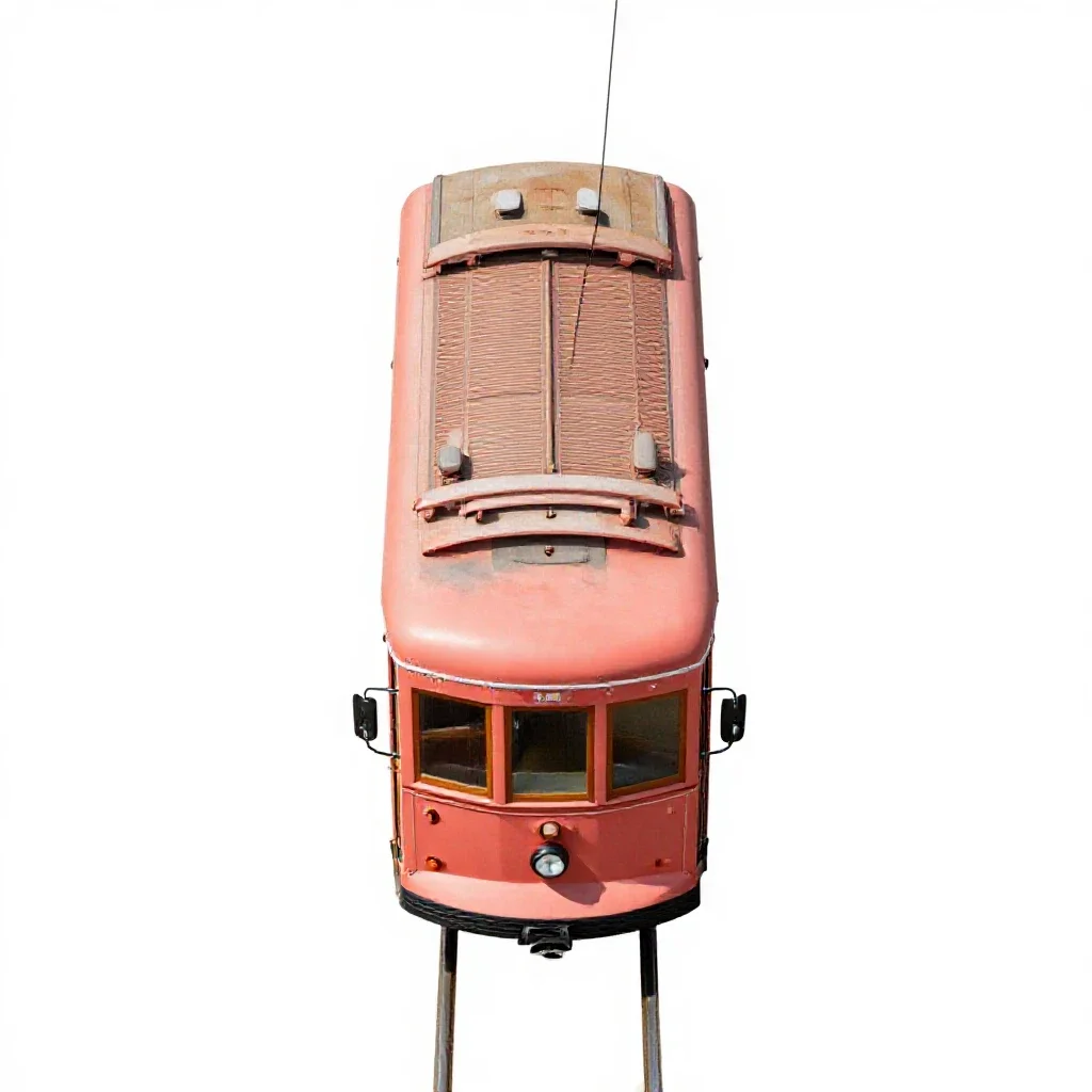 Streetcar isolated on a white background