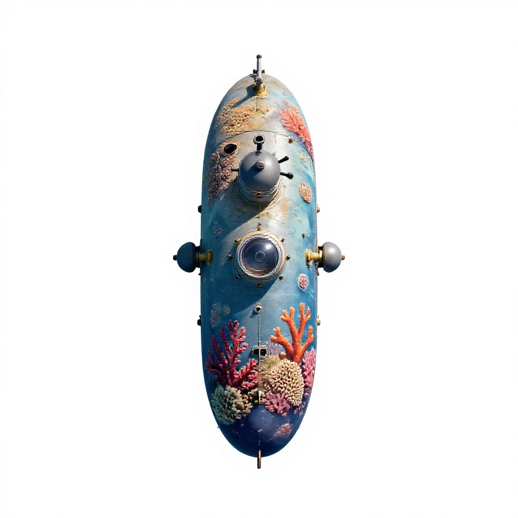 Submersible isolated on a white background