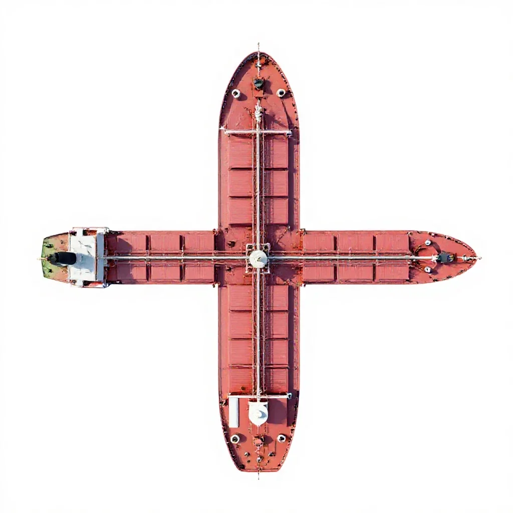 Supertanker isolated on a white background