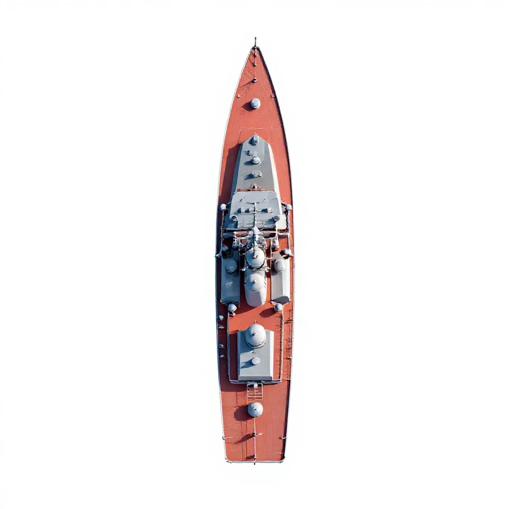 Surface ship isolated on a white background