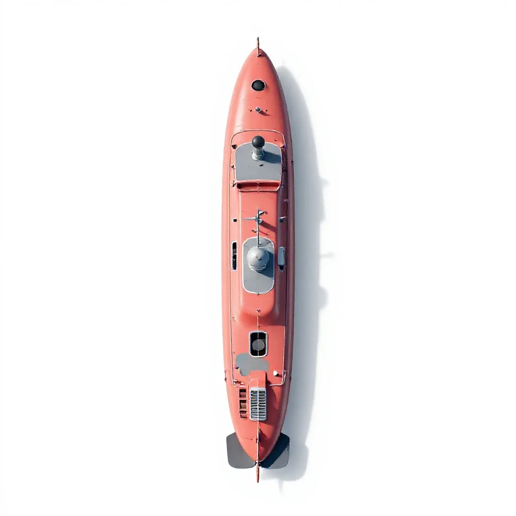 Torpedo boat isolated on a white background