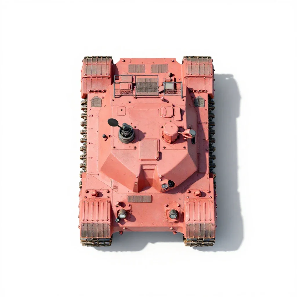 Tracked vehicle isolated on a white background
