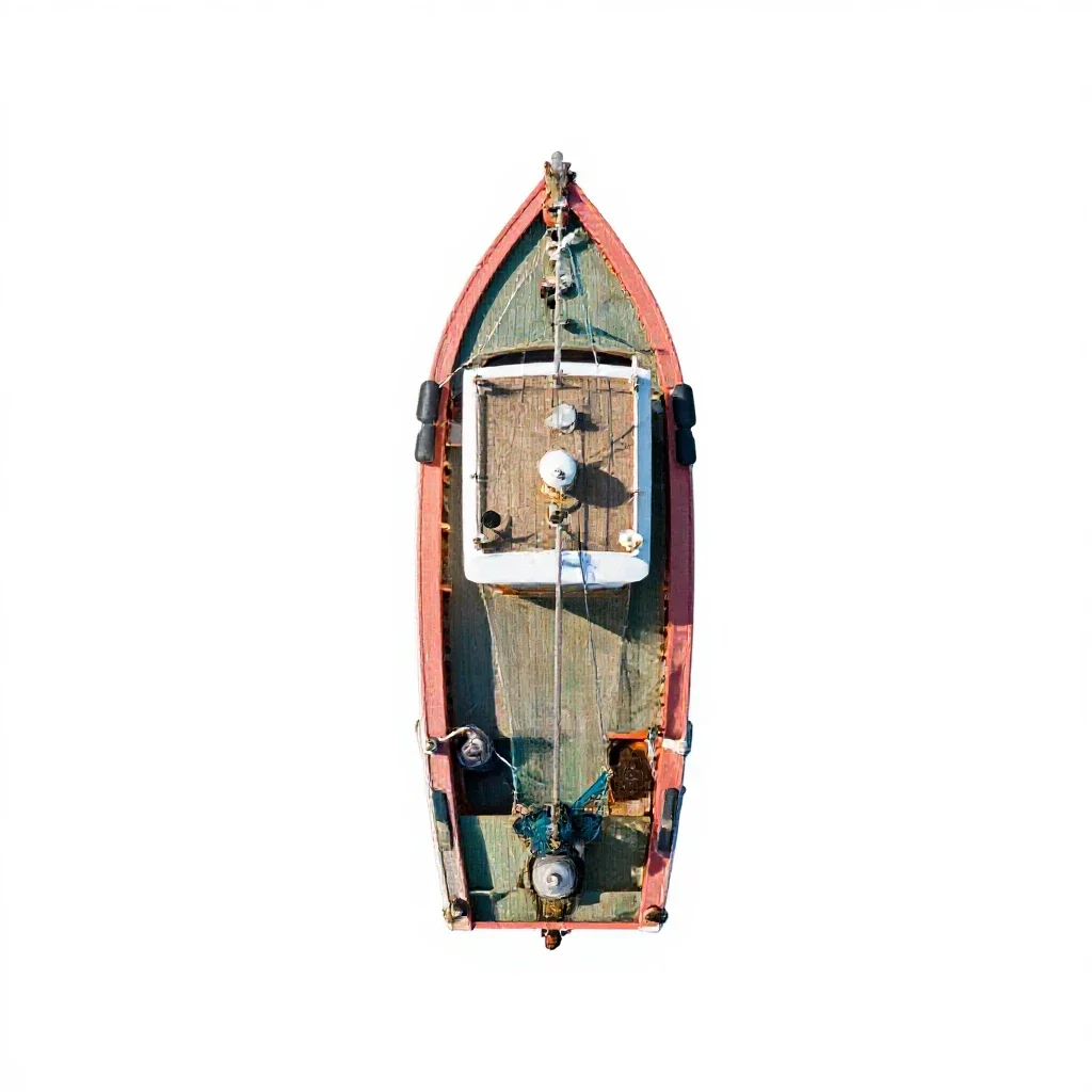Trawler isolated on a white background