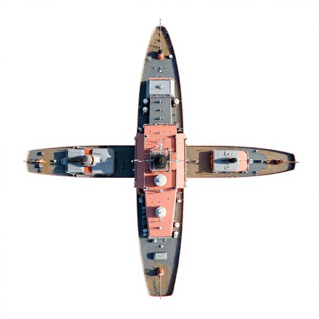 Troopship isolated on a white background