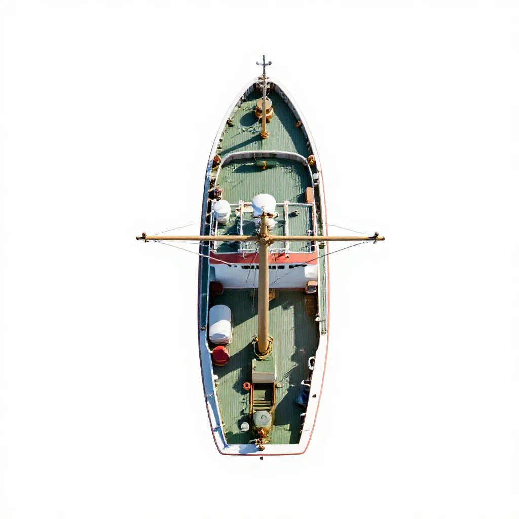 Whaler isolated on a white background
