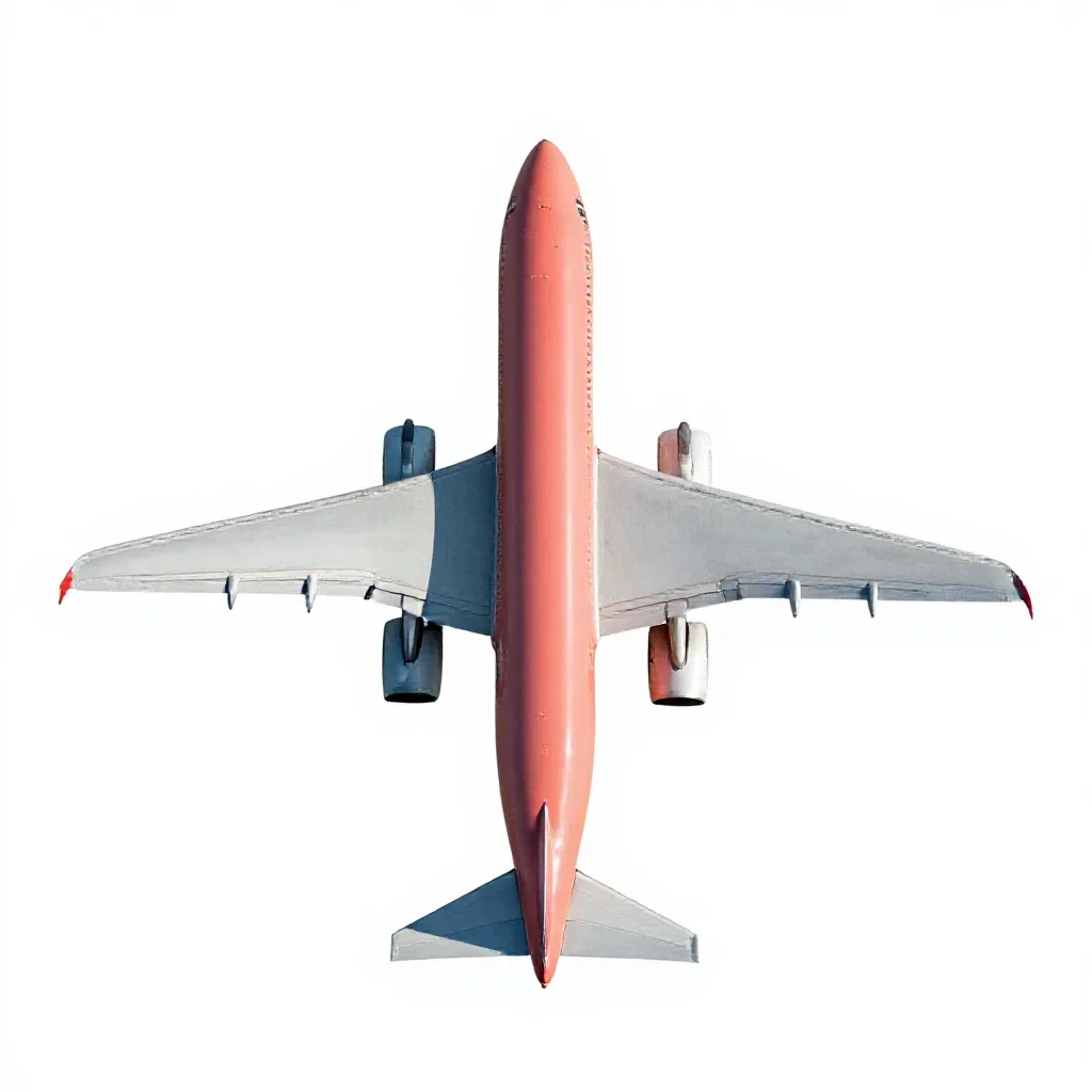 Widebody aircraft isolated on a white background