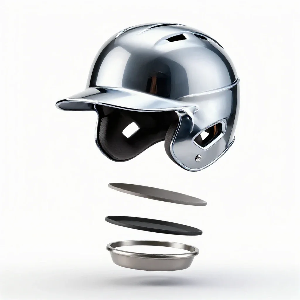 Batting helmet isolated on a white background
