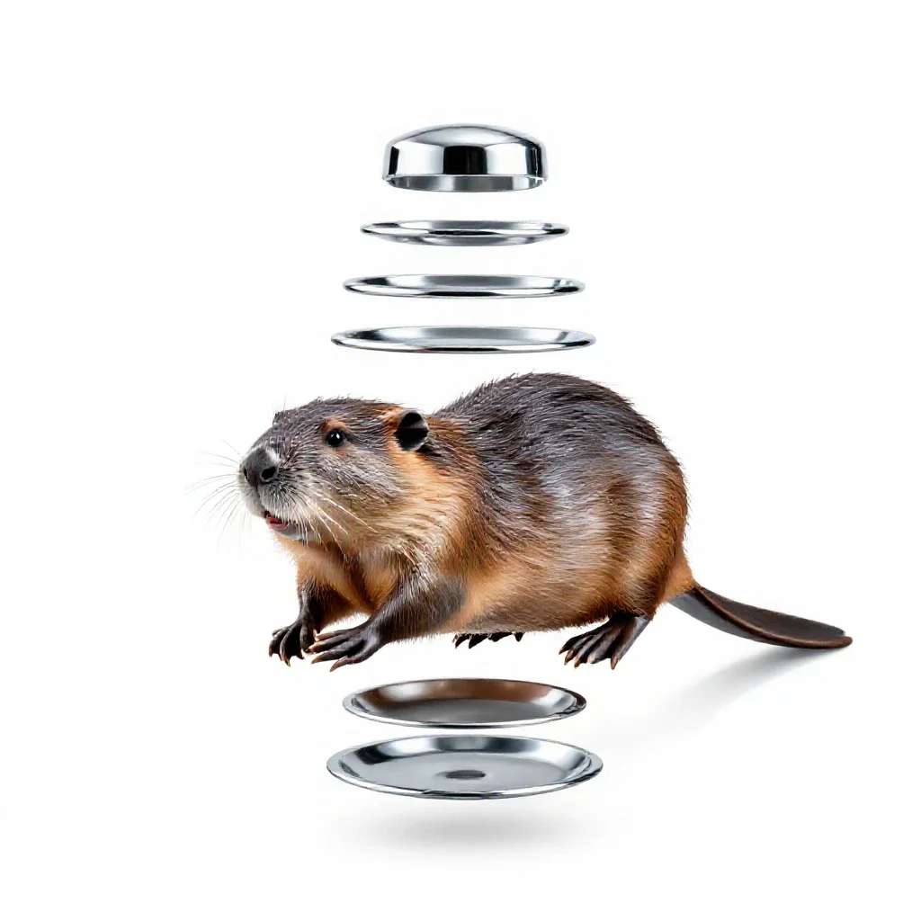 Beaver isolated on a white background