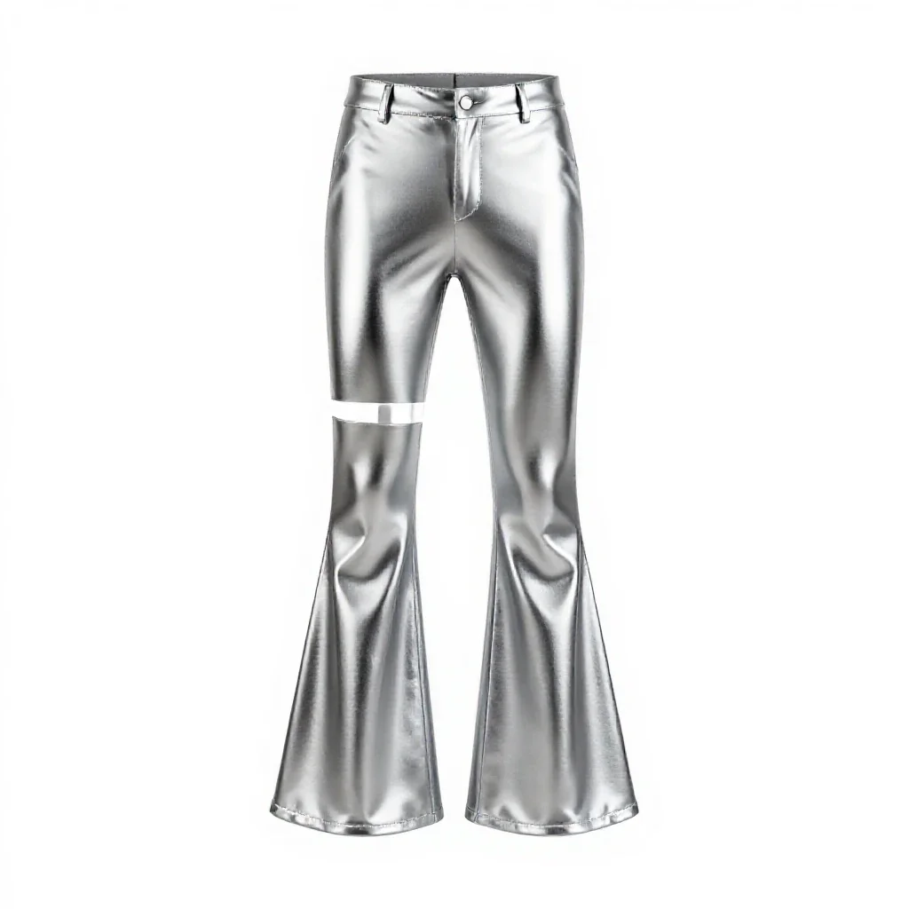 Bellbottom trousers isolated on a white background