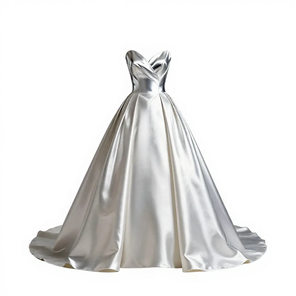 Bridal gown isolated on a white background