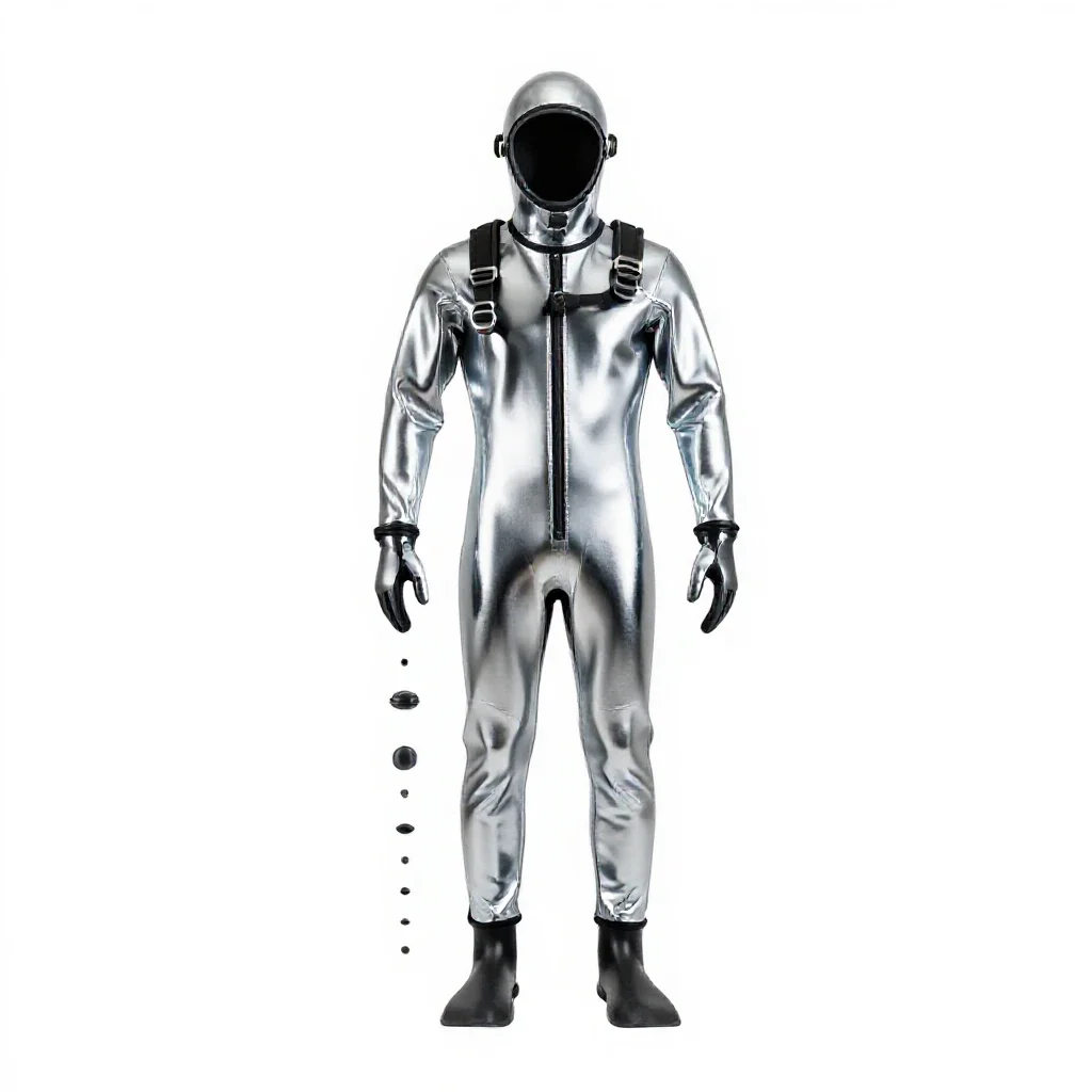 Diving suit isolated on a white background