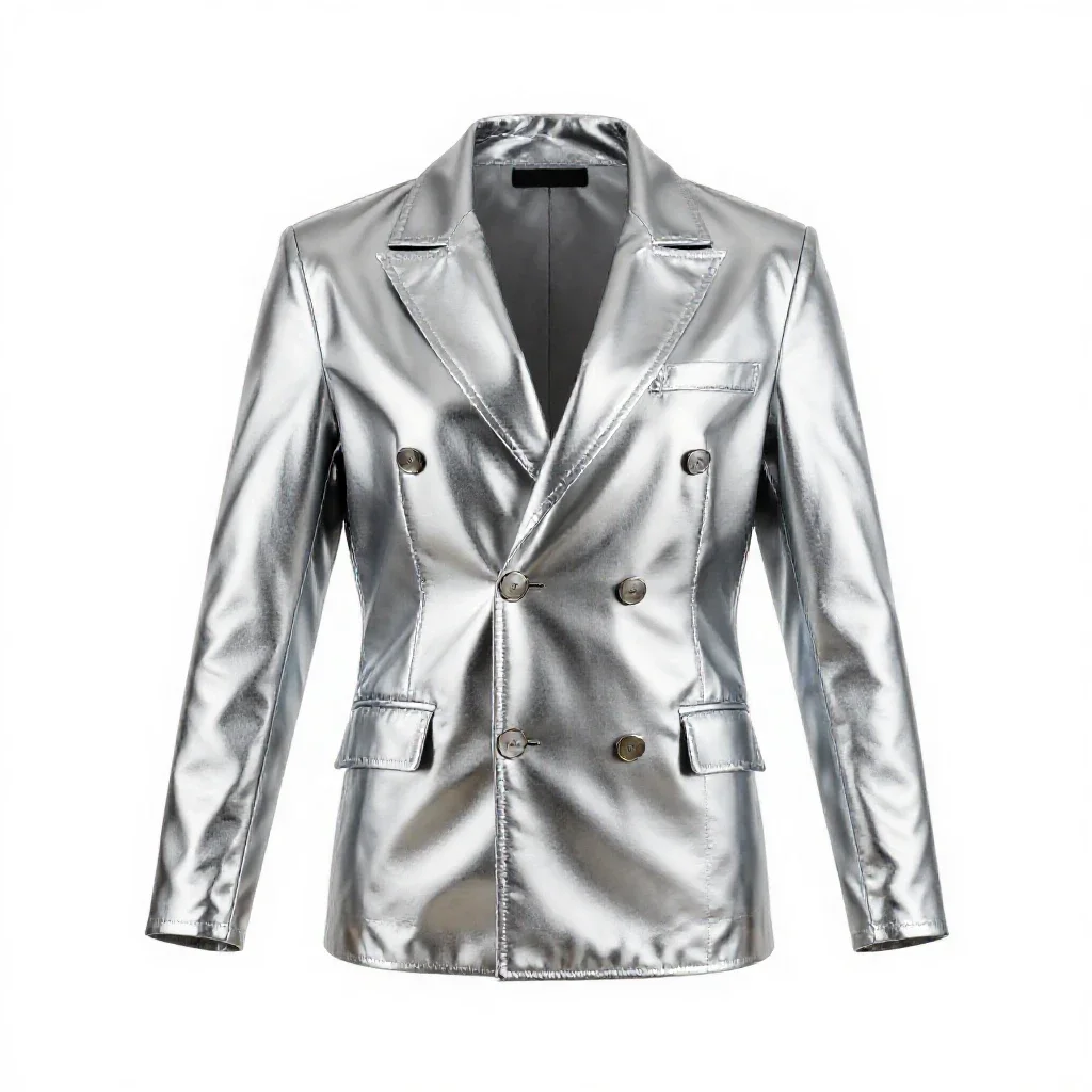 Double-breasted jacket isolated on a white background