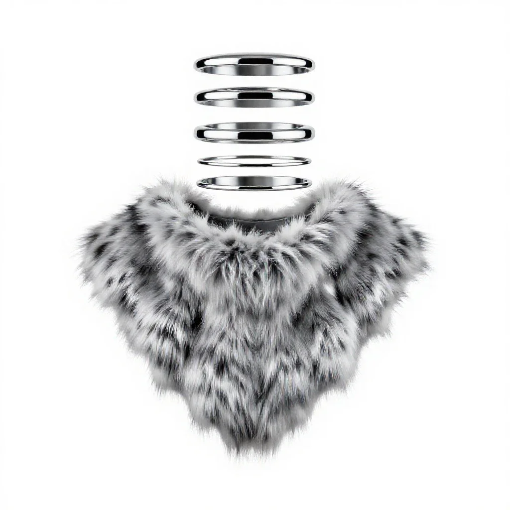 Fur-piece isolated on a white background