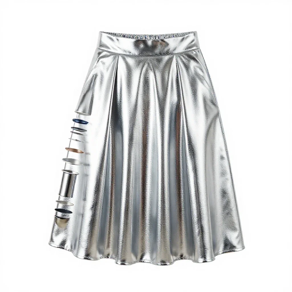 Gathered skirt isolated on a white background