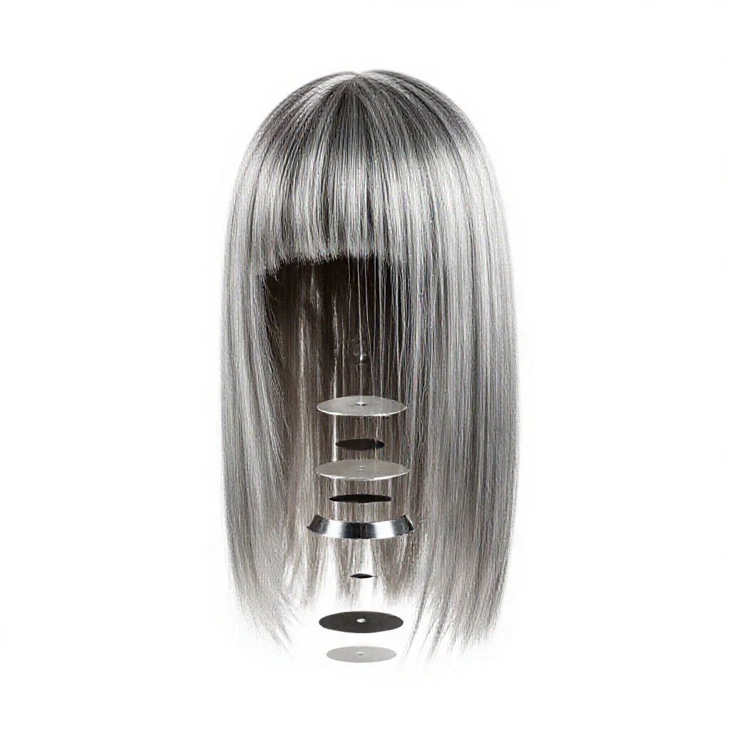 Horsehair wig isolated on a white background