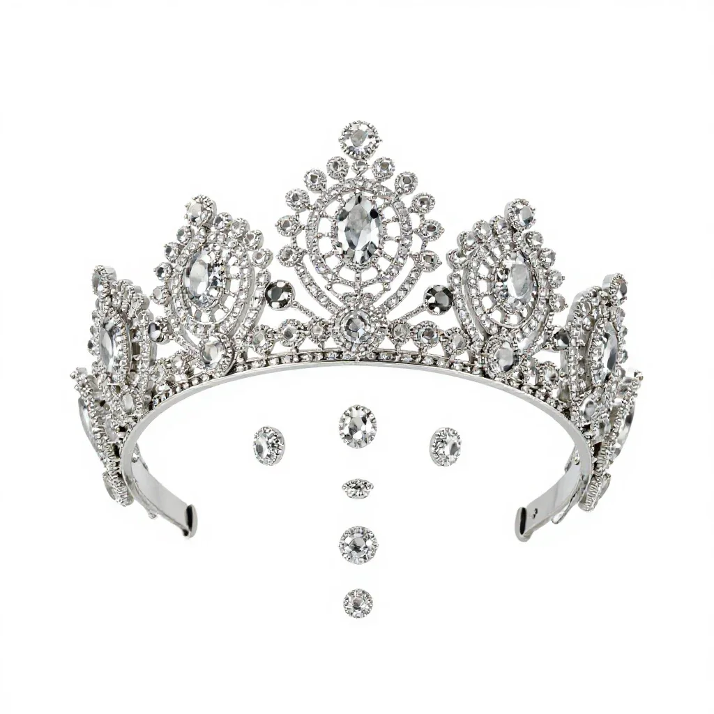 Jewelled headdress isolated on a white background
