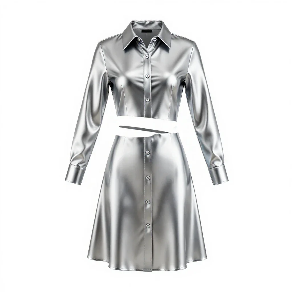 Shirtdress isolated on a white background