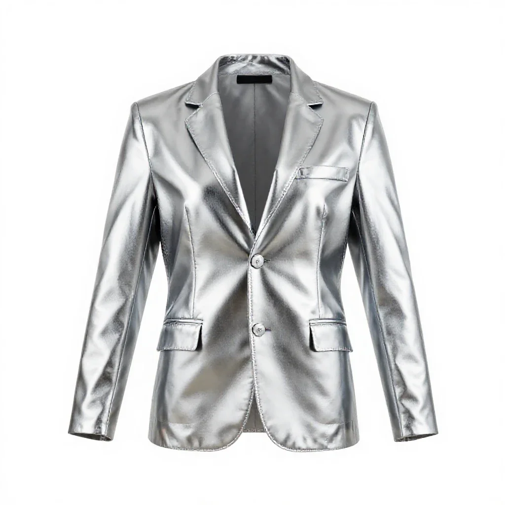 Single-breasted jacket isolated on a white background