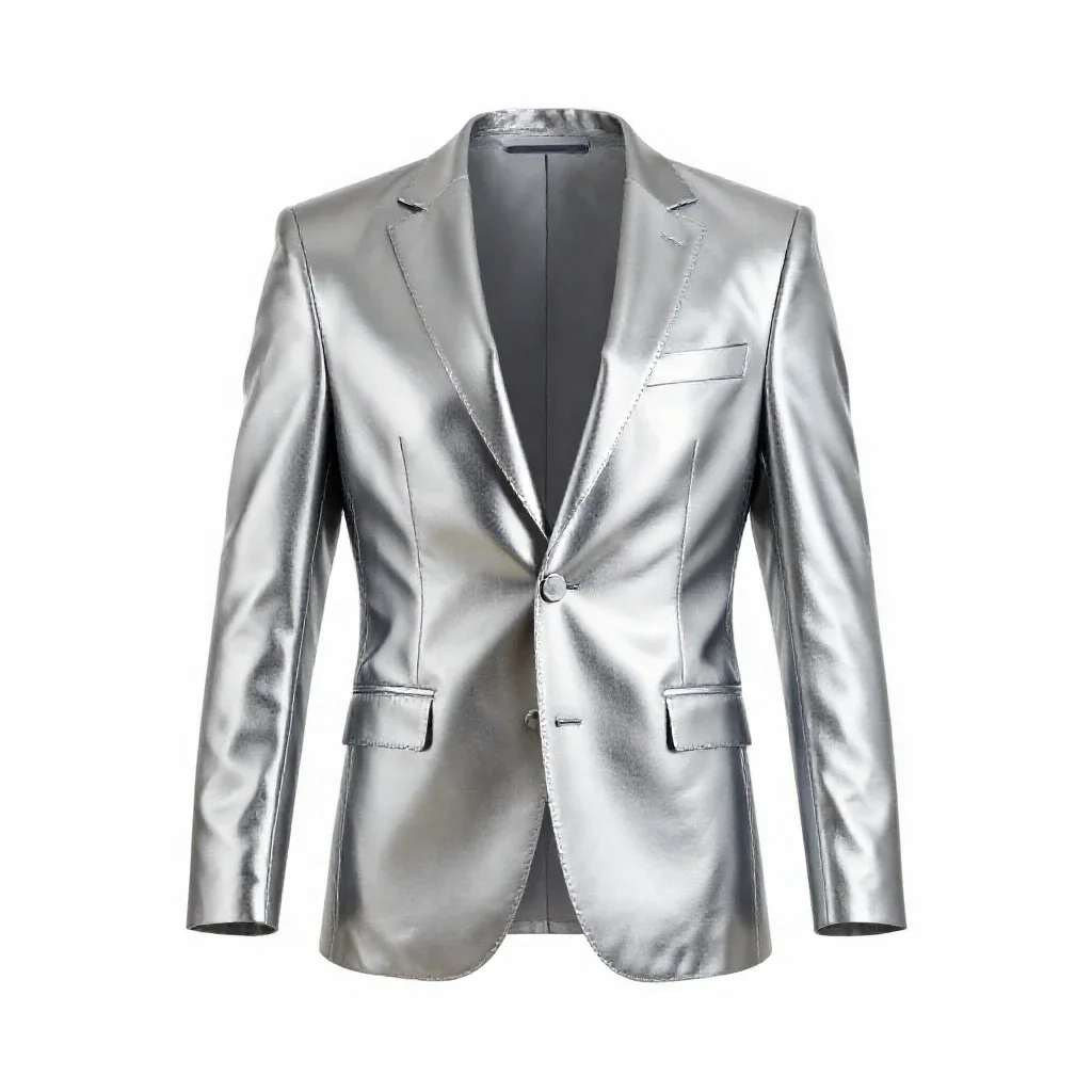 Single-breasted suit isolated on a white background