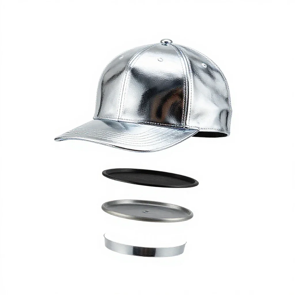 Snap-brim hat isolated on a white background