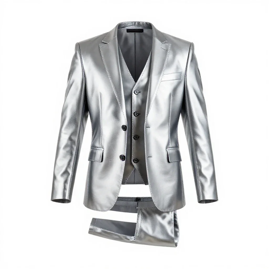 Three-piece suit isolated on a white background