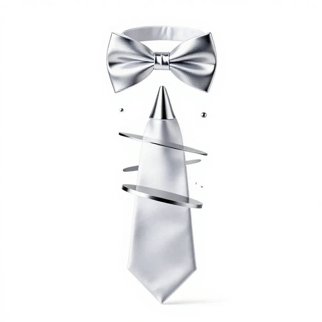 White tie isolated on a white background