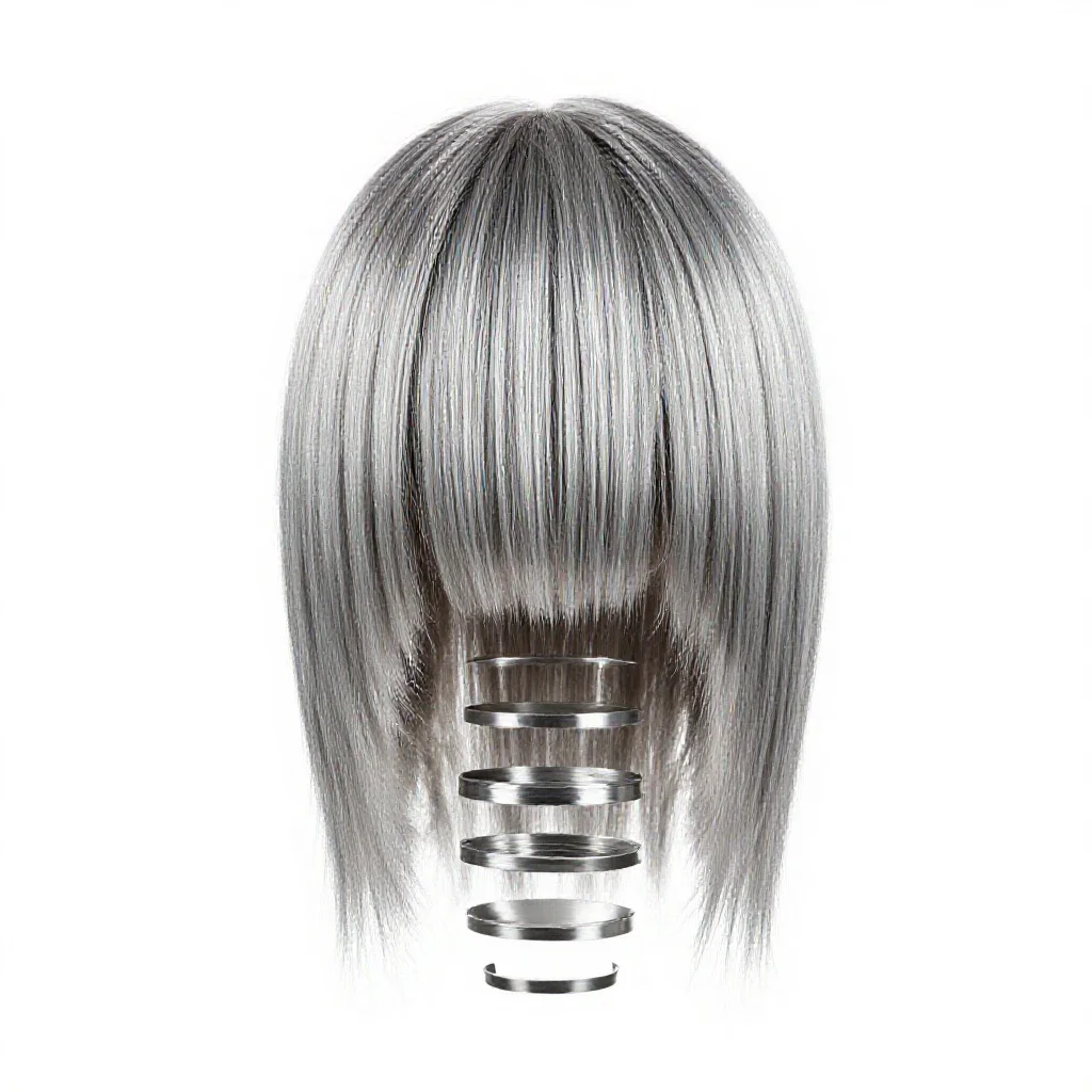 Wig isolated on a white background