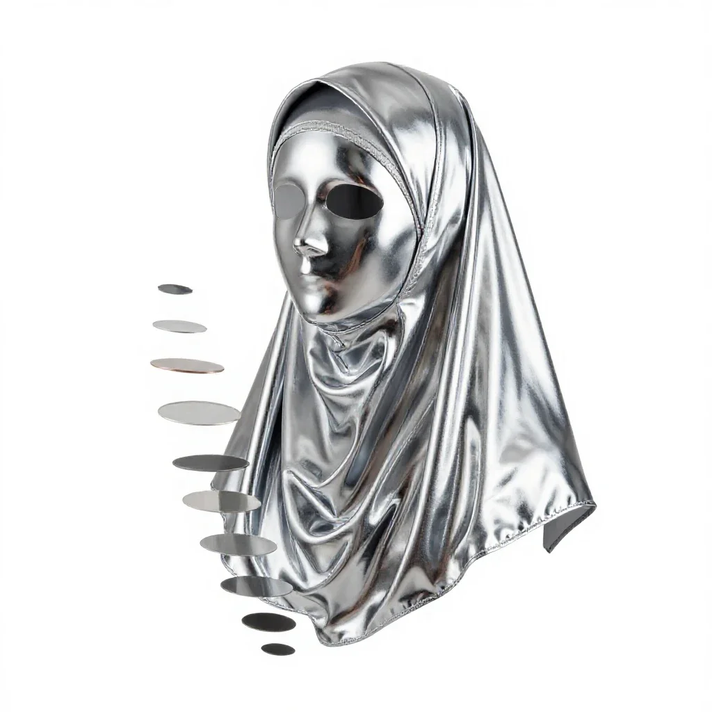 Yashmak isolated on a white background