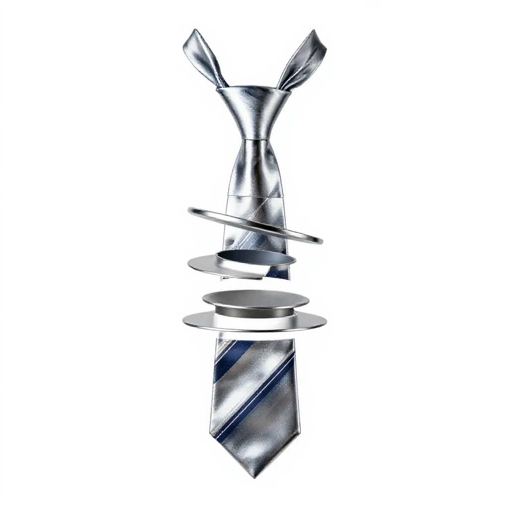 Old school tie isolated on a white background