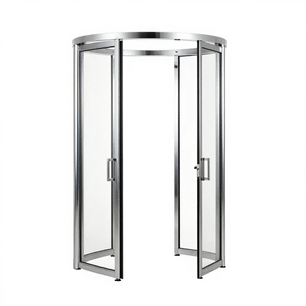 Revolving door isolated on a white background