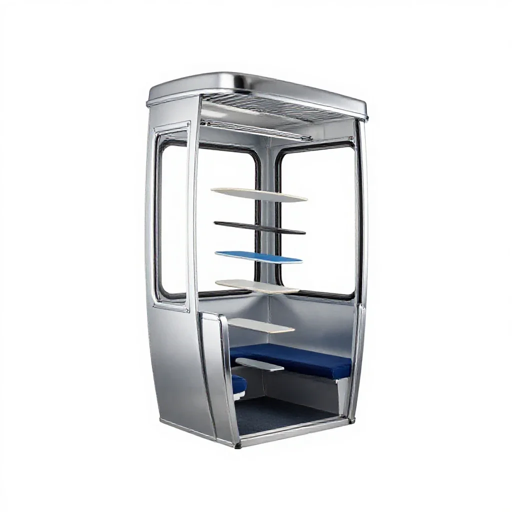 Roomette isolated on a white background