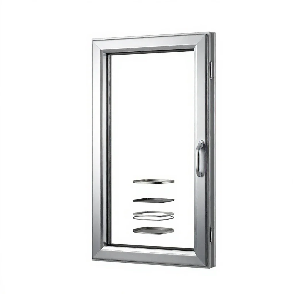 Sash window isolated on a white background
