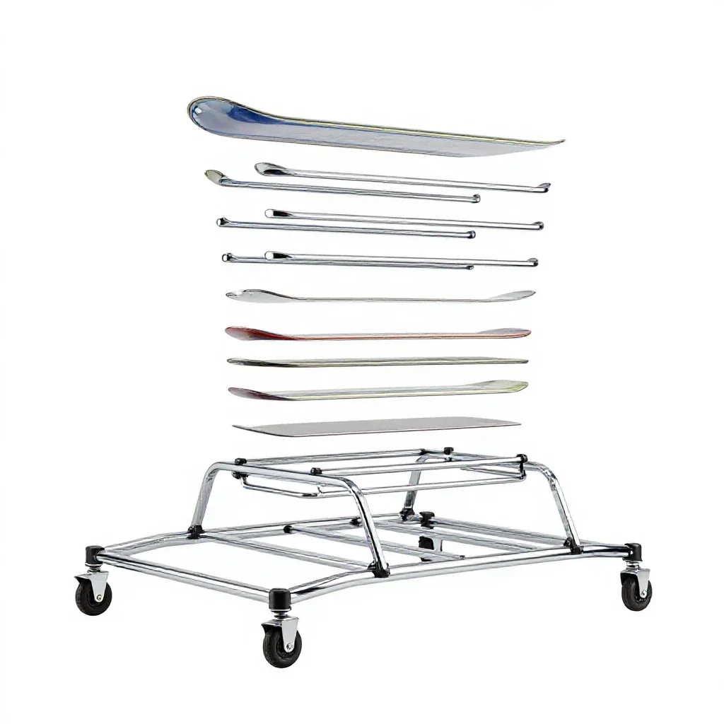 Ski rack isolated on a white background