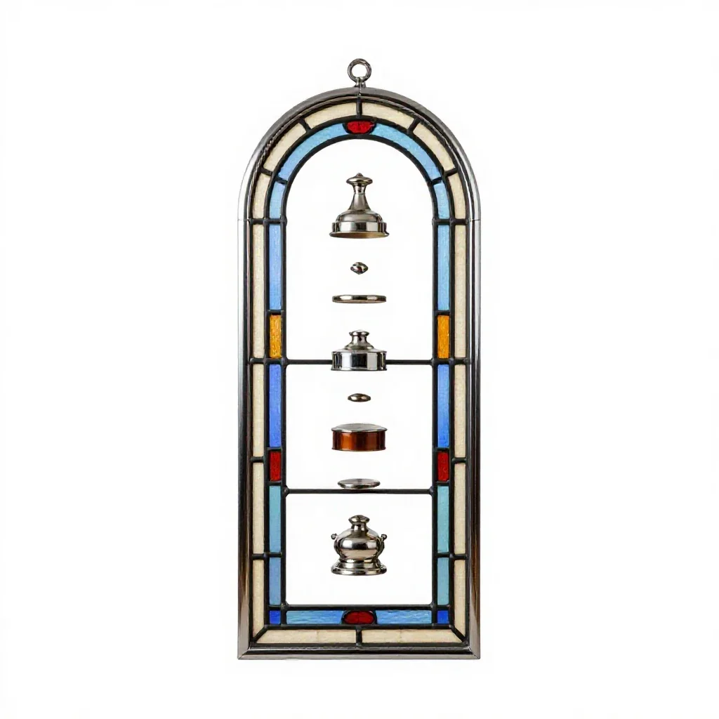Stained-glass window isolated on a white background