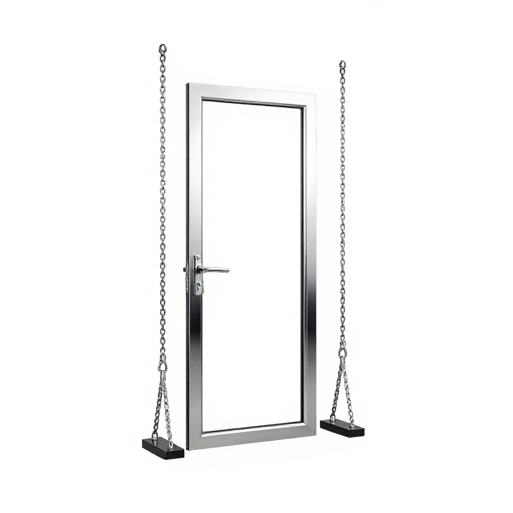 Swing door isolated on a white background