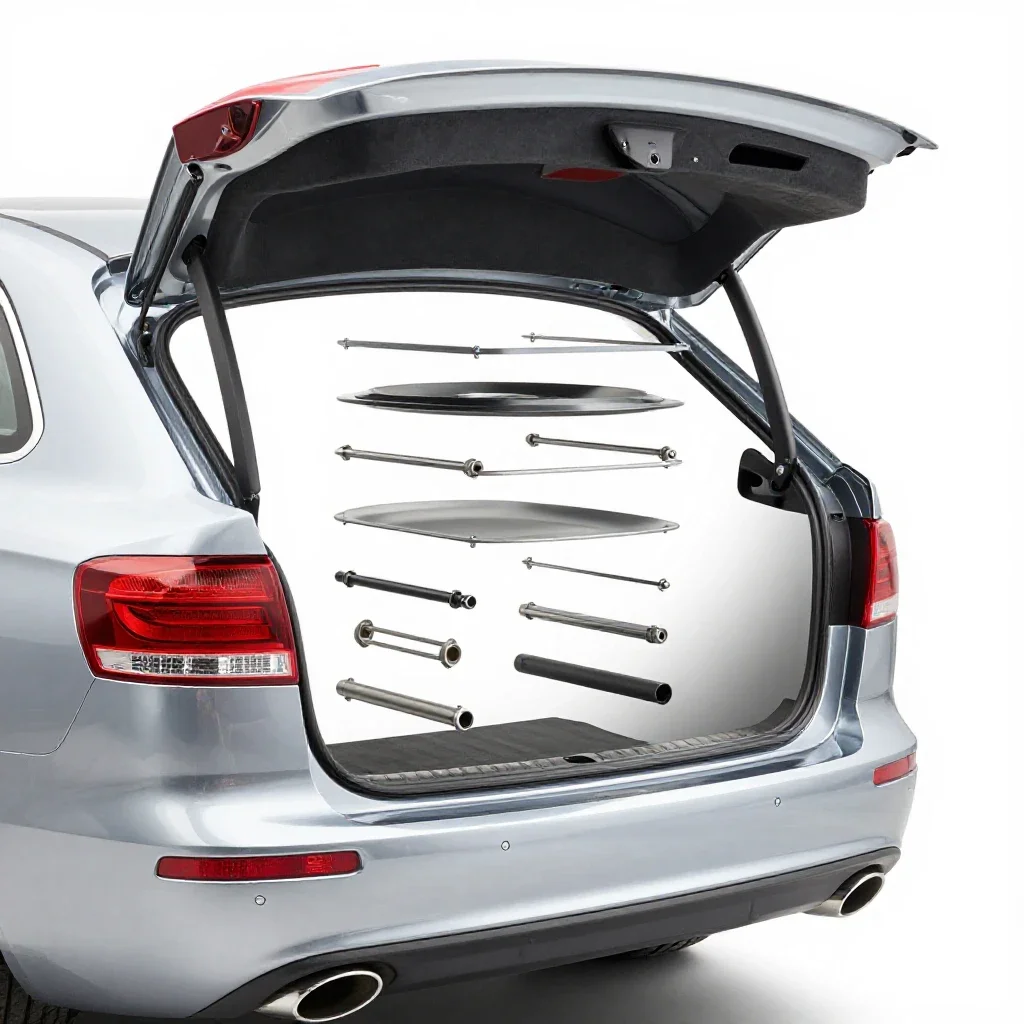 Tail gate isolated on a white background