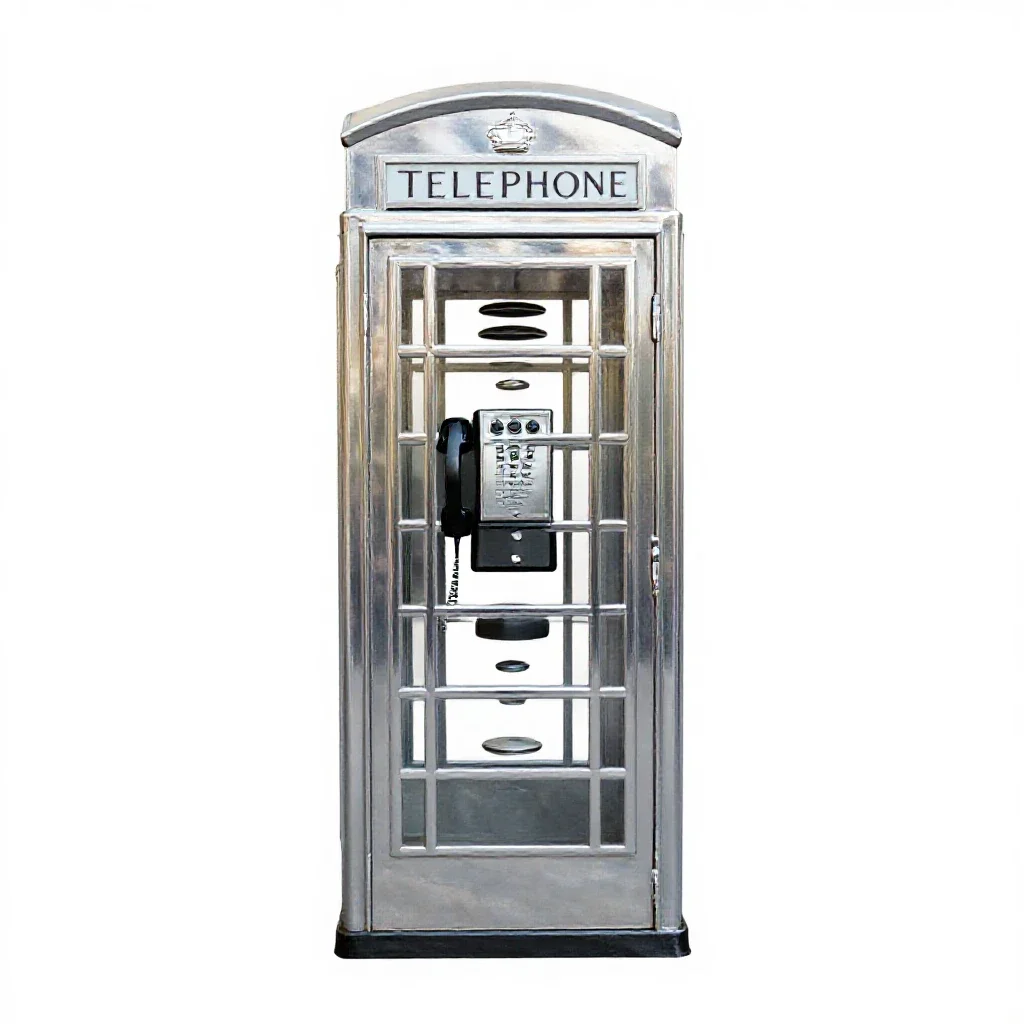 Telephone booth isolated on a white background